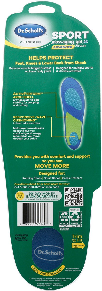 slide 3 of 9, Dr. Scholl's® Men's All-Purpose Sport & Fitness Insoles, 1 ct