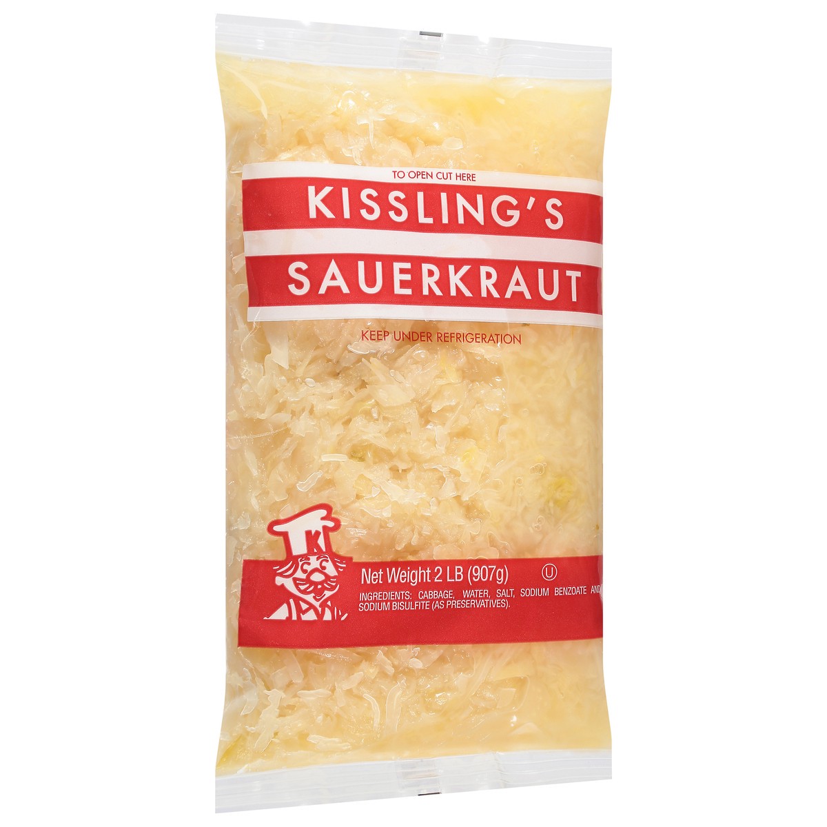 slide 2 of 9, Kissling Sauerkraut Shredded 32oz Poly, 32 oz