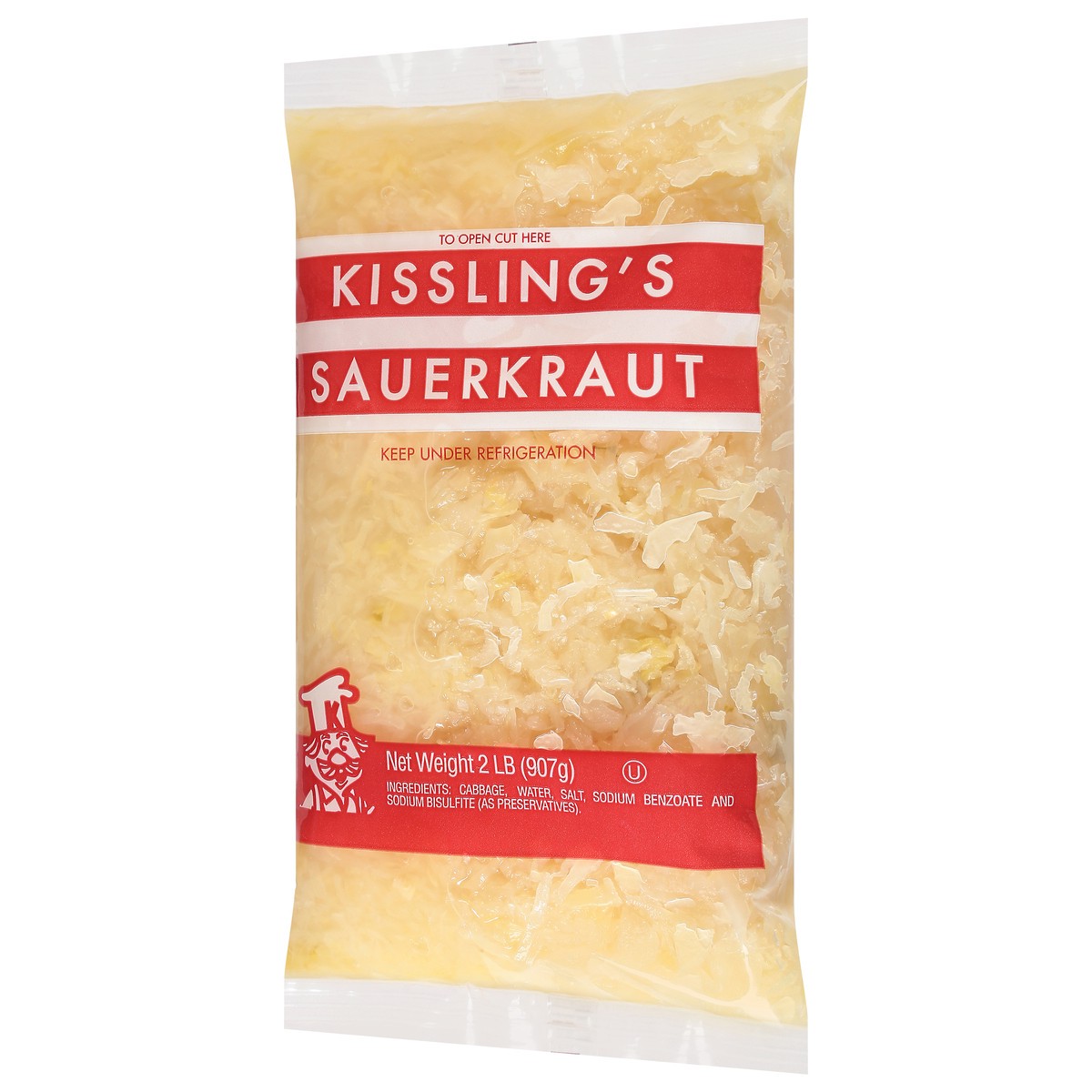 slide 9 of 9, Kissling Sauerkraut Shredded 32oz Poly, 32 oz