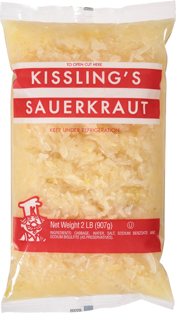 slide 8 of 9, Kissling Sauerkraut Shredded 32oz Poly, 32 oz