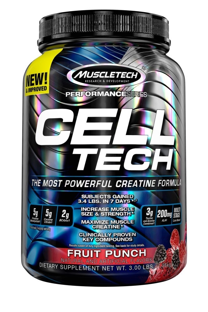 slide 1 of 1, MuscleTech Cell Tech Fruit Punch - 3 lb, 3 lb