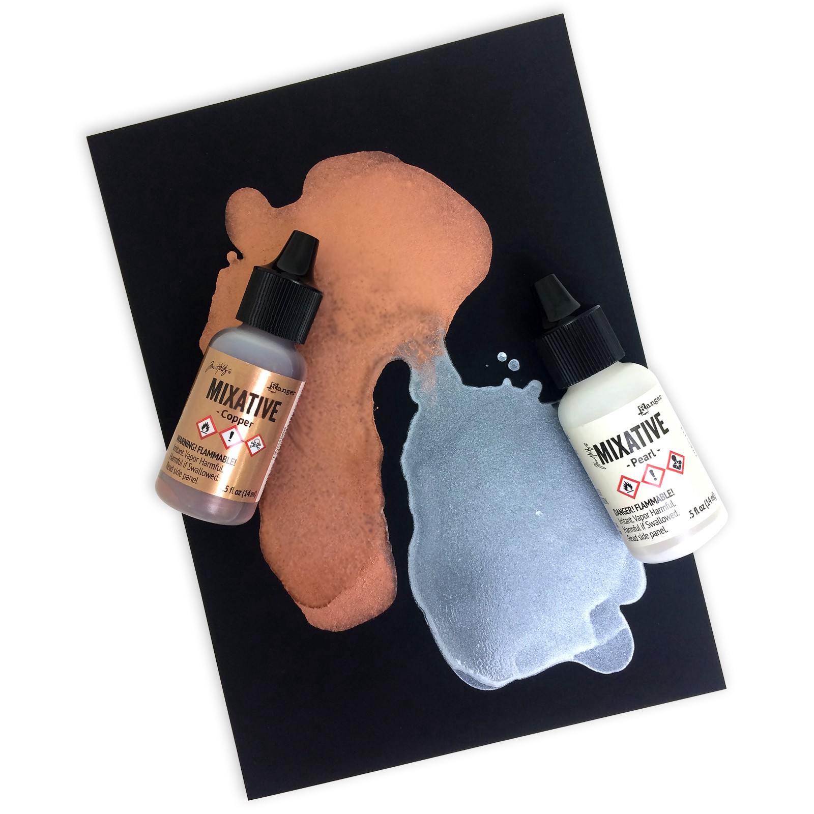 slide 3 of 4, Ranger Tim Holtz Metallic Mixatives Ink Kit, 5.75 in x 2.9375 in