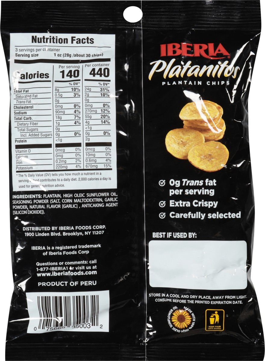 slide 13 of 13, Iberia Platanitos Garlic Plantain Chips 3 oz, 3 oz