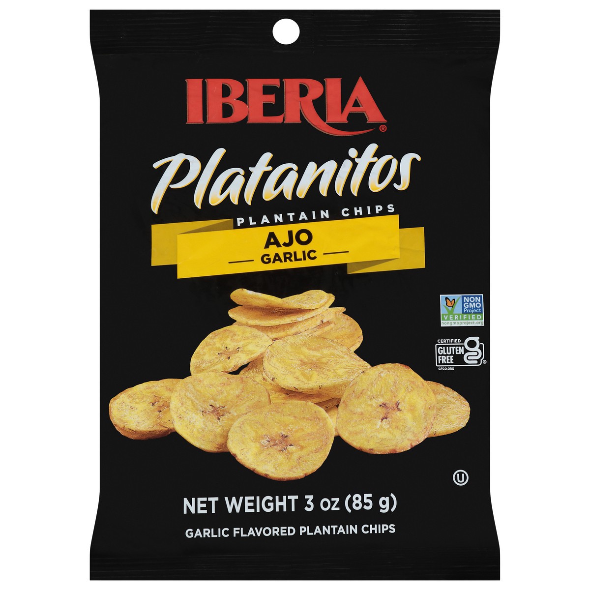 slide 1 of 13, Iberia Platanitos Garlic Plantain Chips 3 oz, 3 oz
