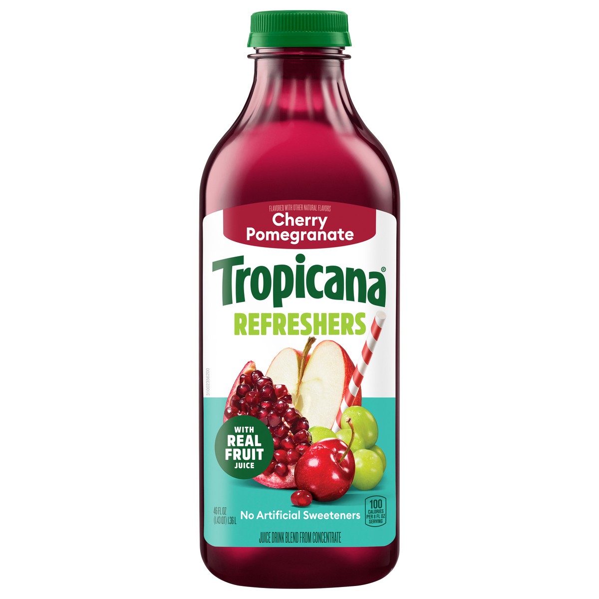 slide 1 of 12, Tropicana Premium Drinks, Cherry Pomegranate, 46 Fl Oz Bottle, 46 fl oz