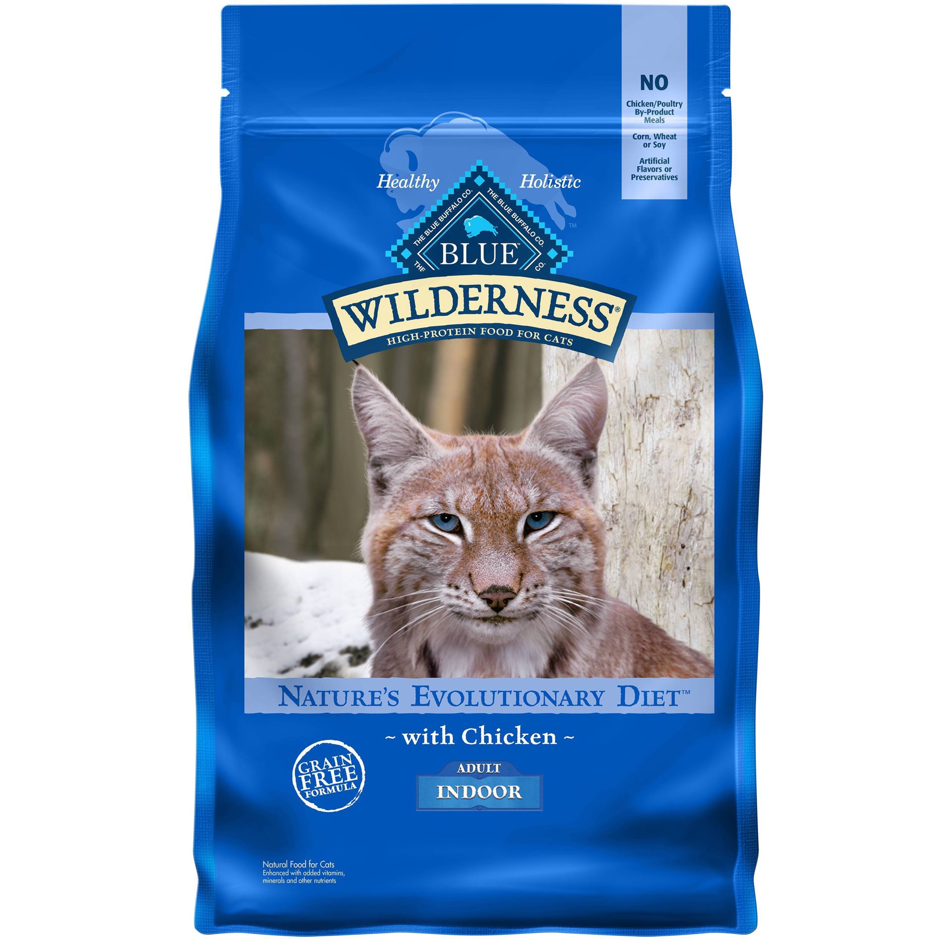 slide 1 of 2, Blue Buffalo Wilderness Chicken Indoor Adult Dry Cat Food, 2 lb