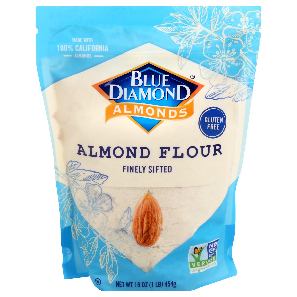 slide 1 of 9, Blue Diamond Finely Sifted Almond Flour 16 oz, 