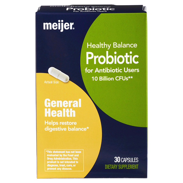 slide 1 of 1, Meijer General Health, Healthy Balance Probiotic Capsules, 30 ct