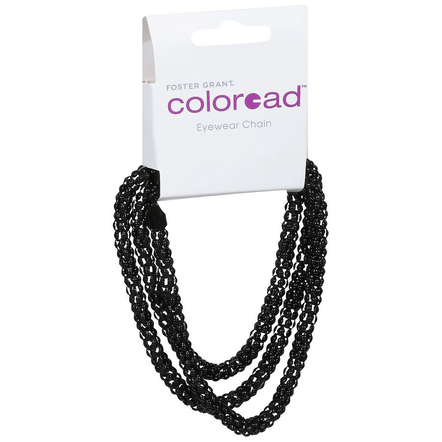 slide 4 of 5, Foster Grant Coloread Black Mesh Eyewear Chain 1 ea, 1 ct