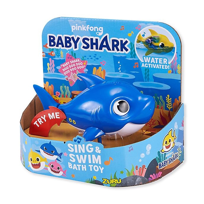slide 1 of 1, ZURU Baby Shark Bath Toy - Blue, 1 ct