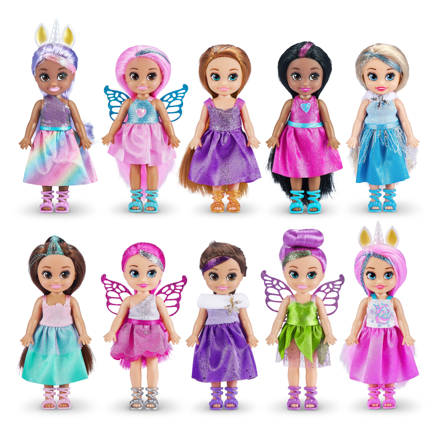 slide 7 of 8, ZURU Sparkle Girlz Little Friends Set of 10 Dolls (syles may vary), 1 ct