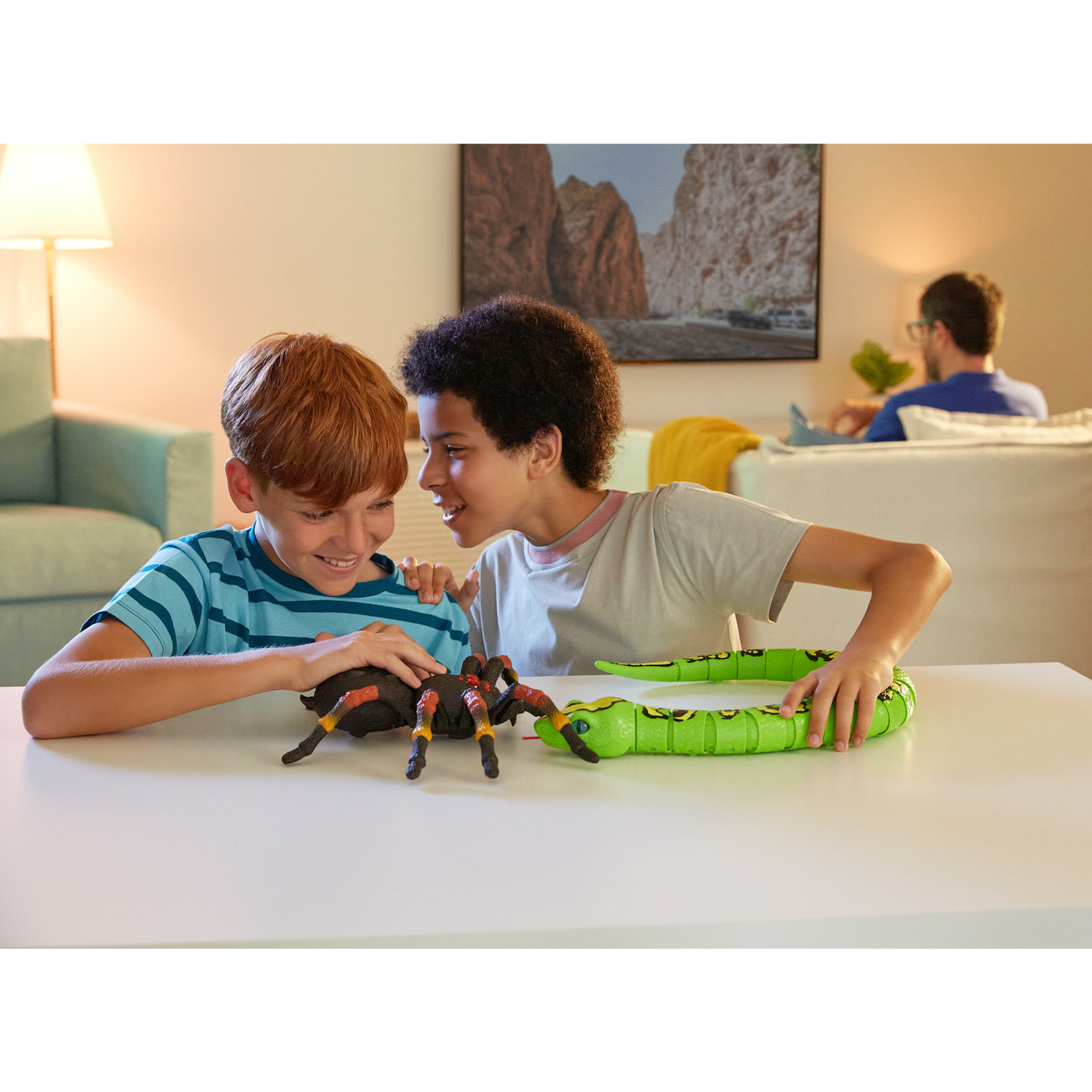 slide 3 of 8, Robo Alive 15" Giant Tarantula Spider Robotic Toy by ZURU, 15 in