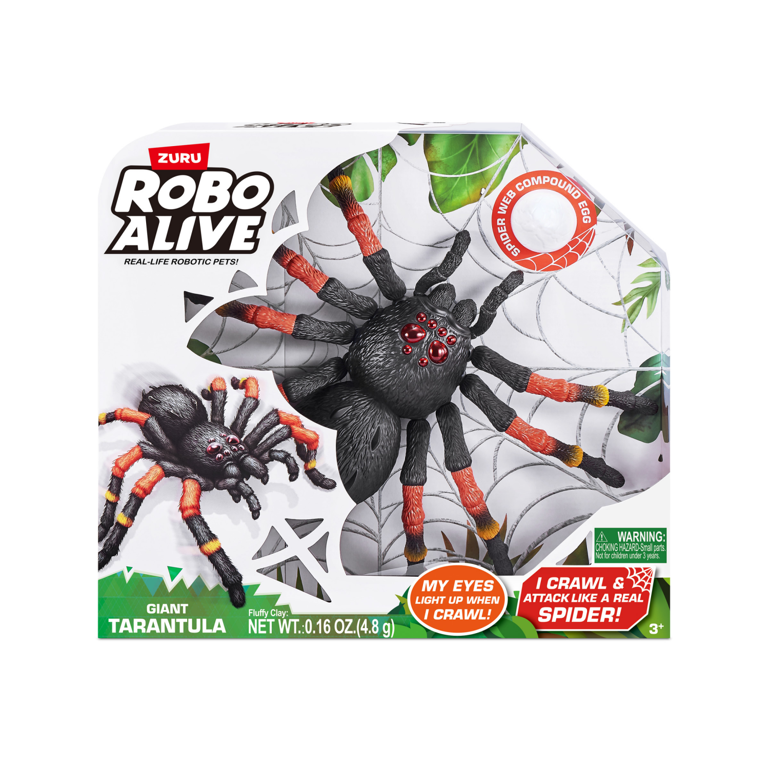 slide 8 of 8, Robo Alive 15" Giant Tarantula Spider Robotic Toy by ZURU, 15 in