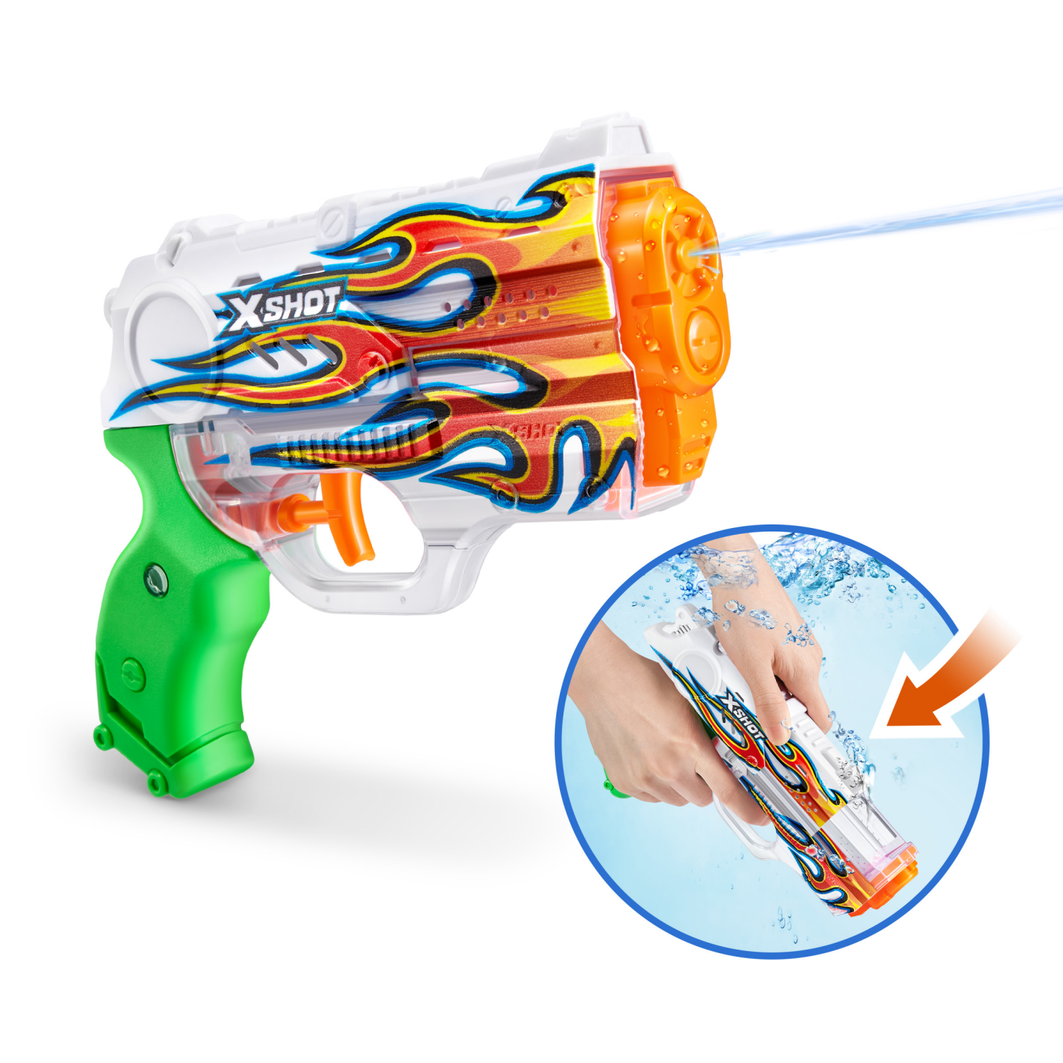 slide 3 of 8, ZURU X-Shot Water Fast-Fill SKINS-NANO Water Blaster Double Pack by ZURU, 1 ct