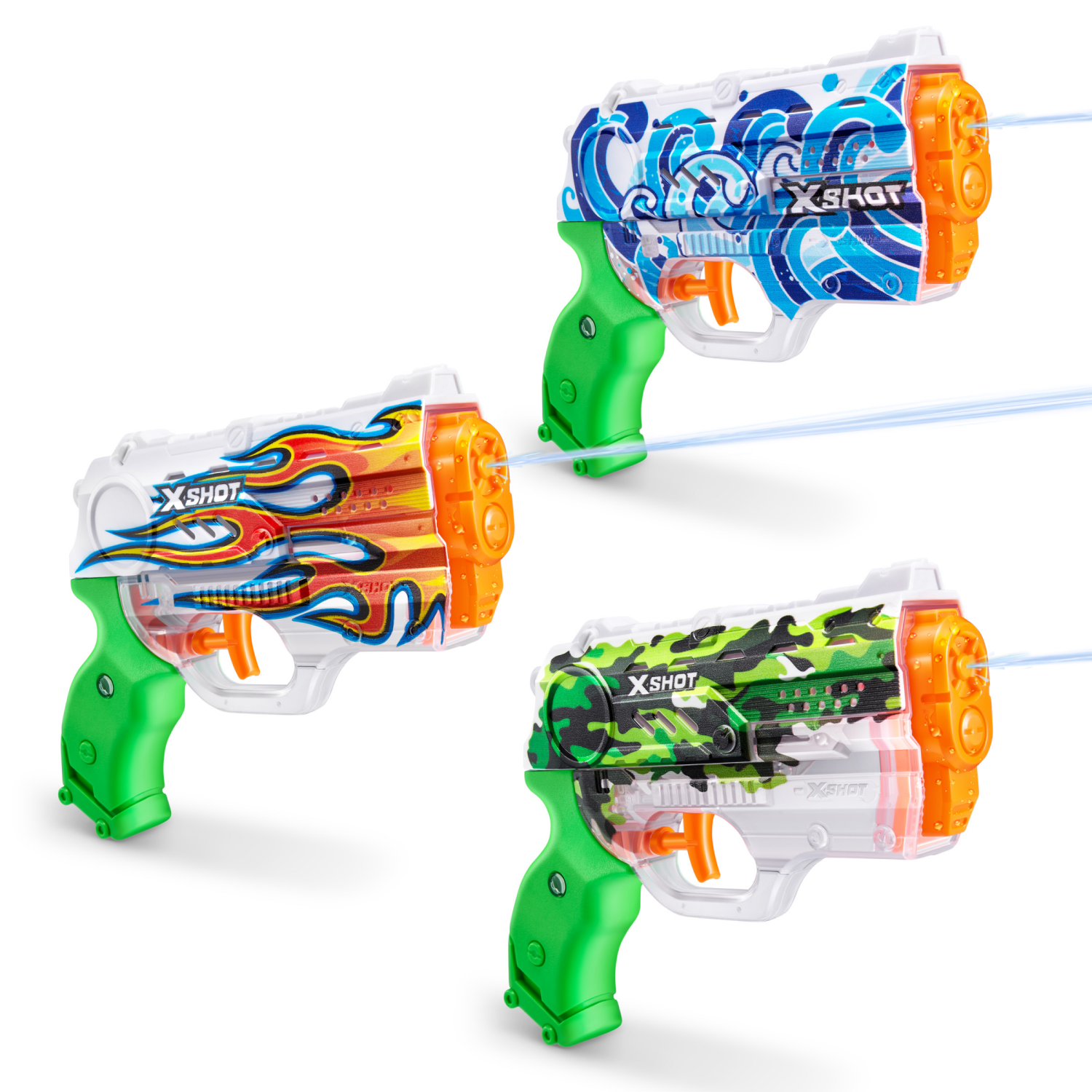 slide 5 of 8, ZURU X-Shot Water Fast-Fill SKINS-NANO Water Blaster Double Pack by ZURU, 1 ct