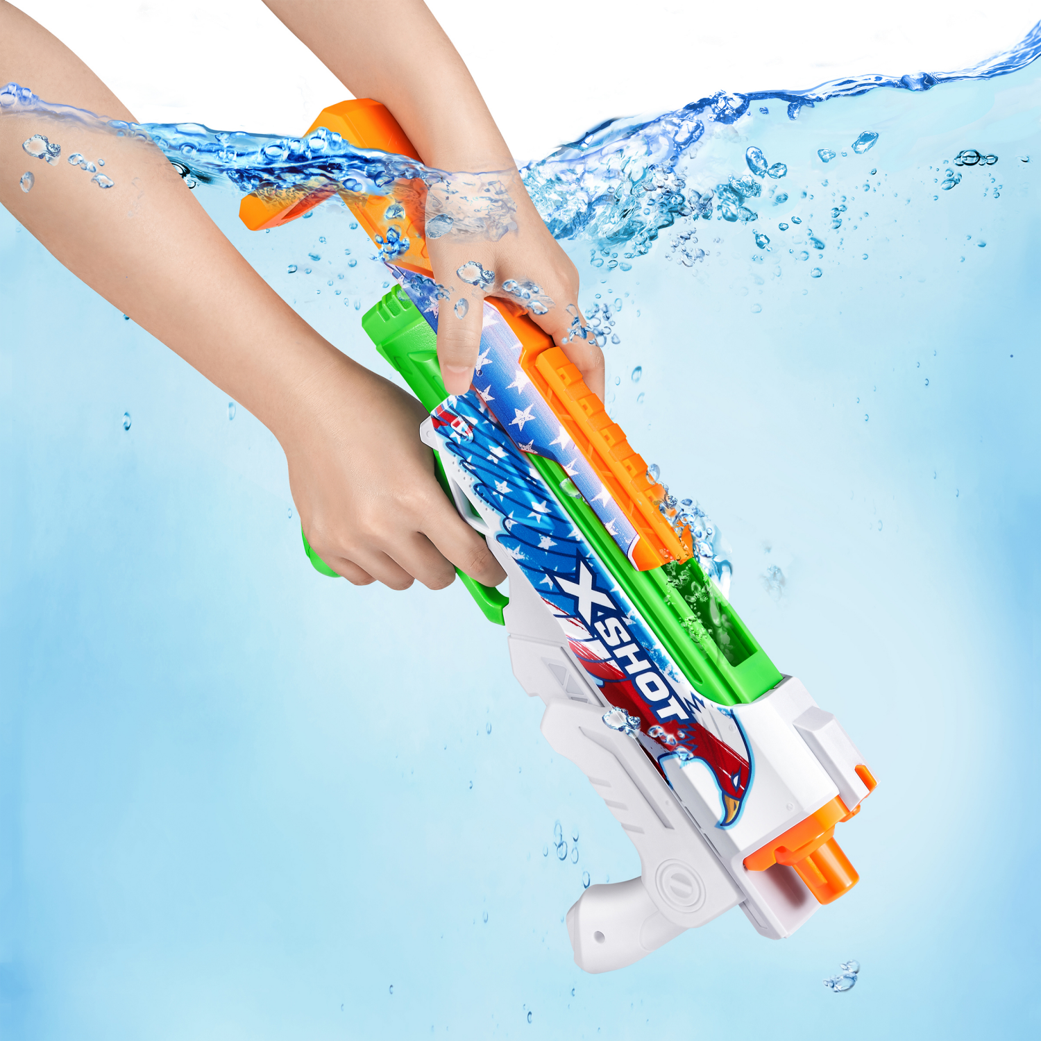 slide 2 of 8, X-SHOT WATER-FAST-FILL SKINS-HYPERLOAD Double Pack by ZURU, 1 ct