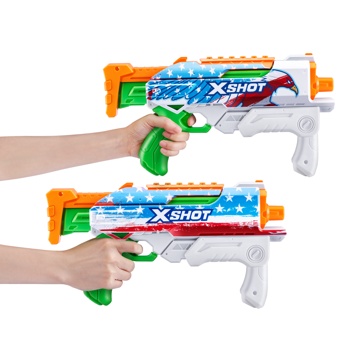 slide 3 of 8, X-SHOT WATER-FAST-FILL SKINS-HYPERLOAD Double Pack by ZURU, 1 ct