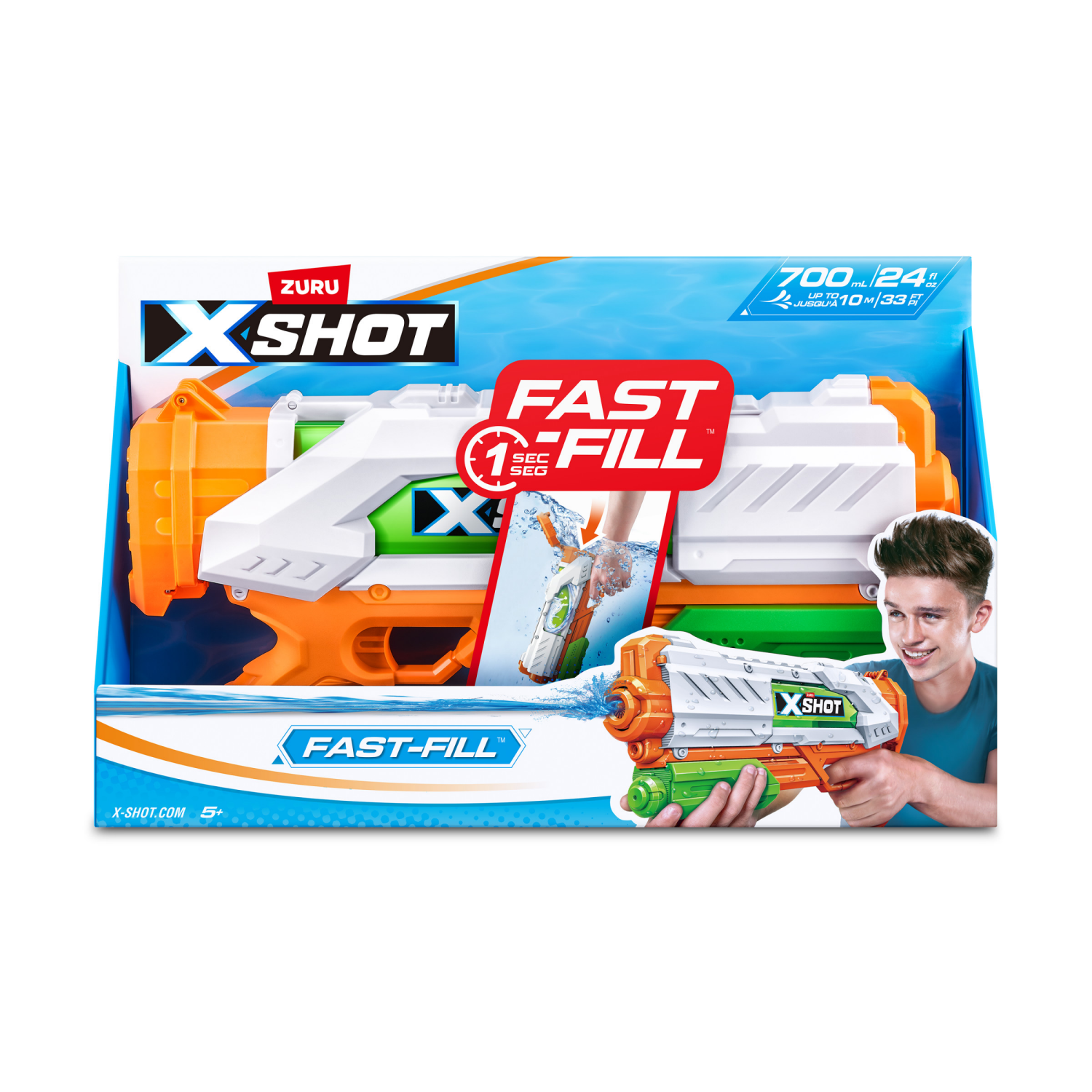 slide 4 of 8, X-Shot 5+ Fast-Fill Toy 1 Each, 1 ct