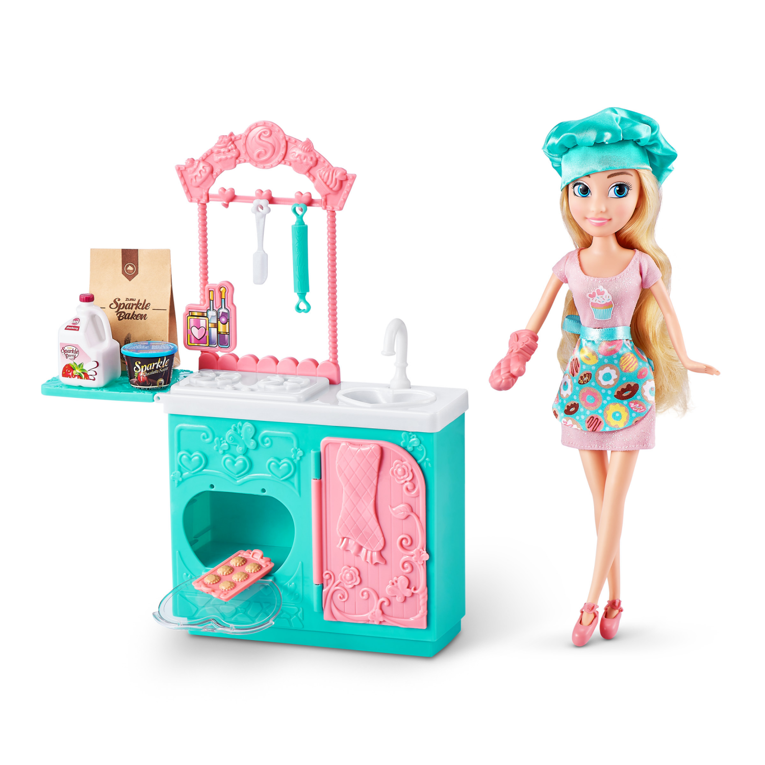 slide 5 of 8, Sparkle Girlz Bake Off Doll Set by ZURU, 1 ct