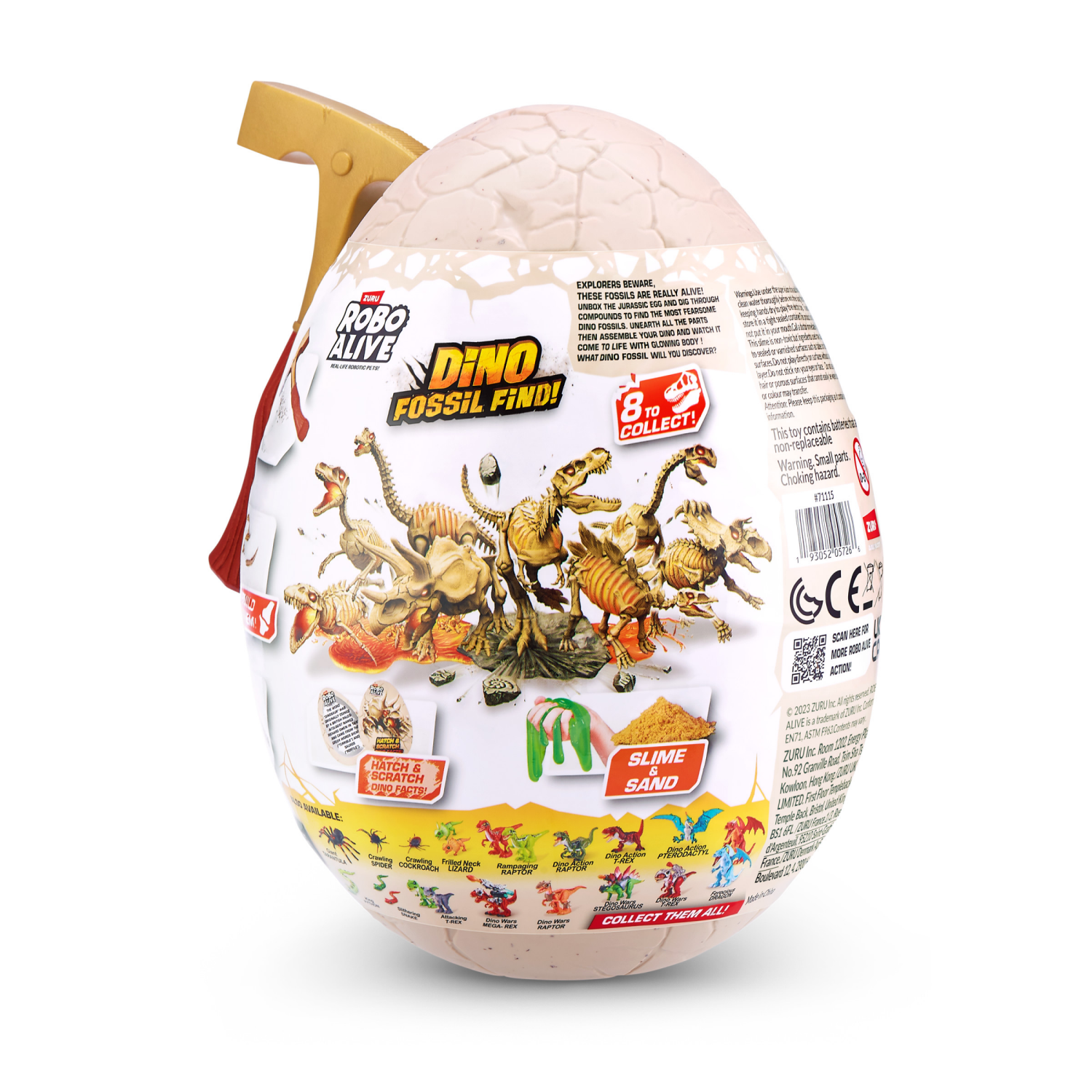 slide 2 of 5, Zuru Robo Alive Dino Fossil Find Mini Surprise Egg, 1 ct