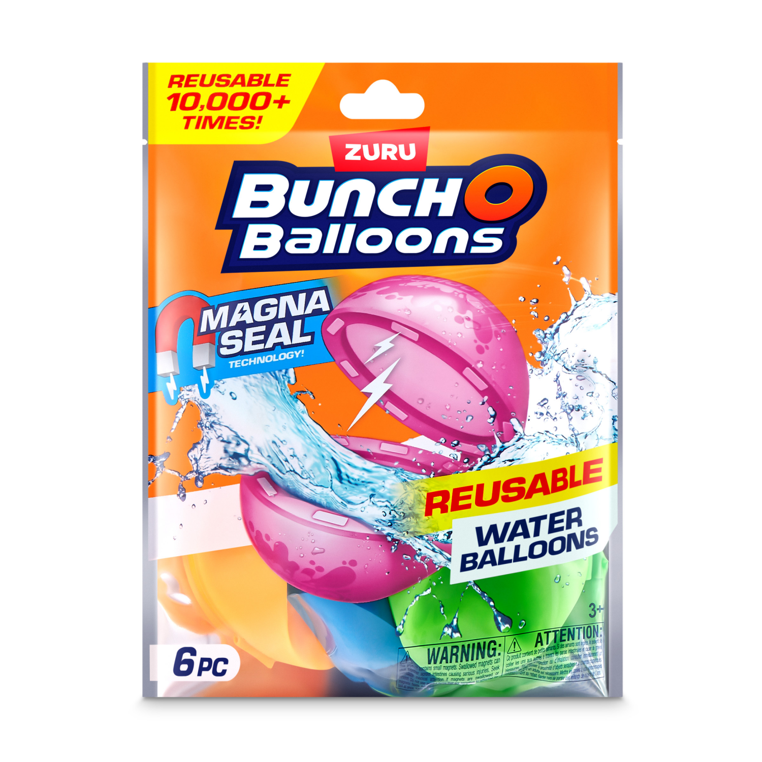 slide 4 of 6, Bunch O Balloons Reusable Water Balloons - 6pk, 6 ct