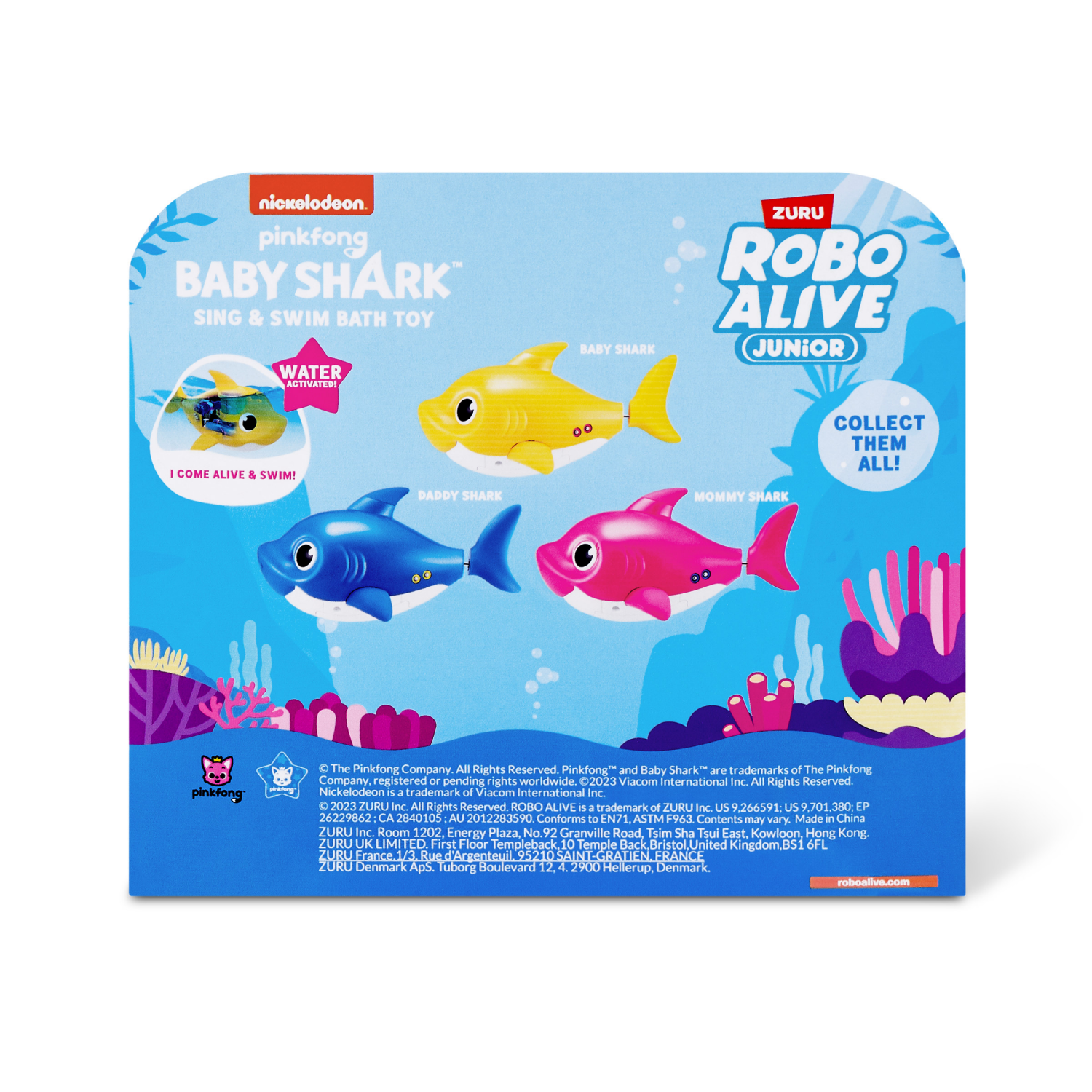 slide 2 of 5, ZURU Robo Alive Junior Baby Shark Battery-Powered Sing and Swim Bath Toy by ZURU, 1 ct