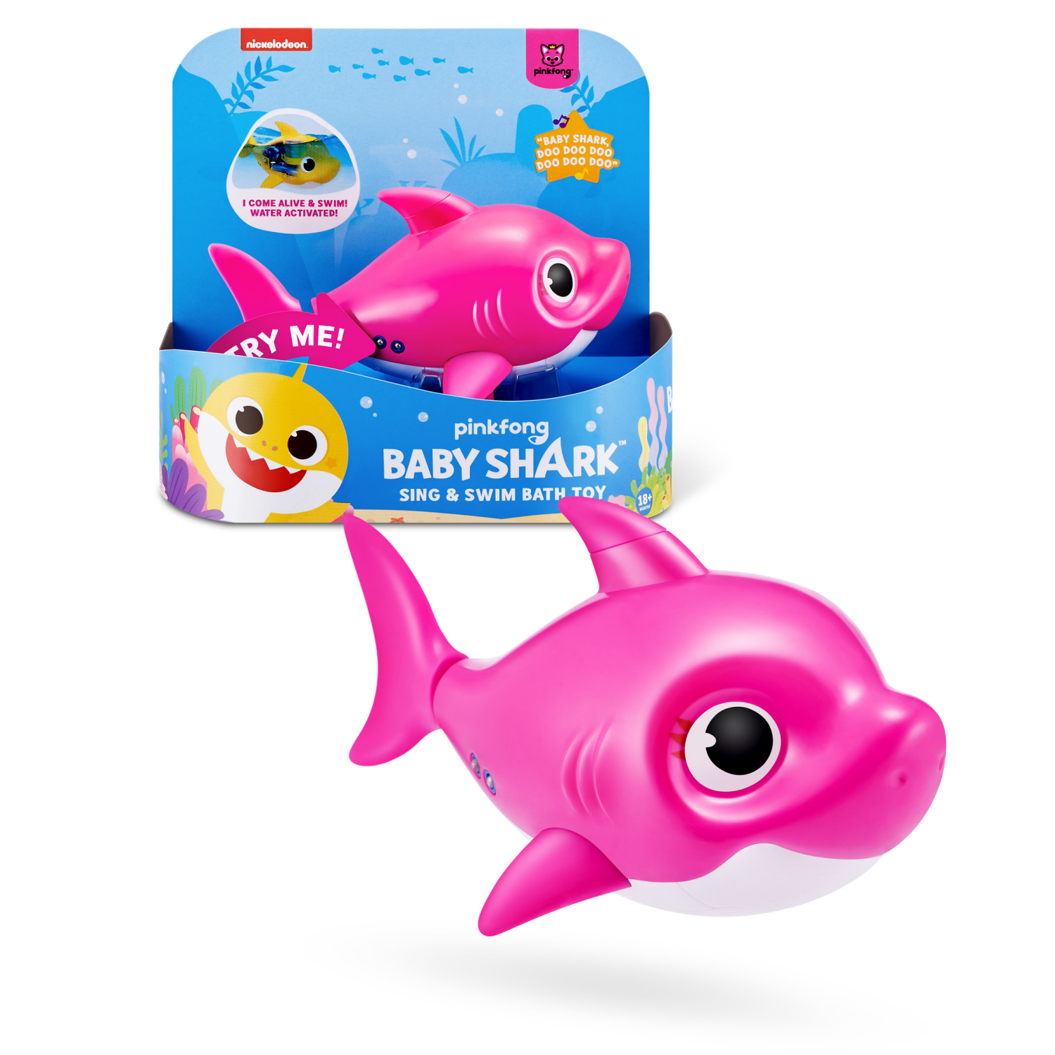 slide 1 of 5, ZURU Robo Alive Junior Baby Shark Battery-Powered Sing and Swim Bath Toy by ZURU, 1 ct