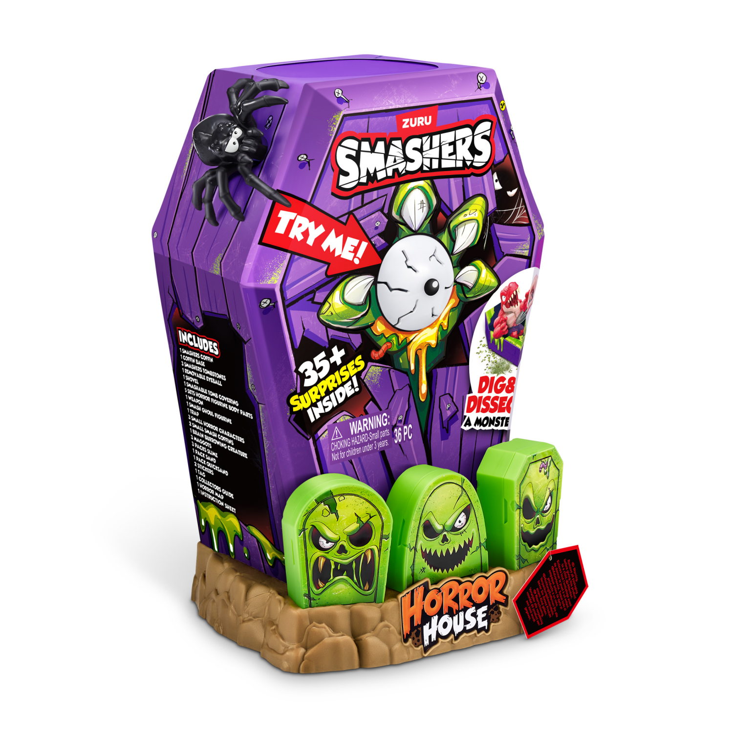 slide 2 of 8, Smashers Mega Horror House Mini Figure Set, 1 ct