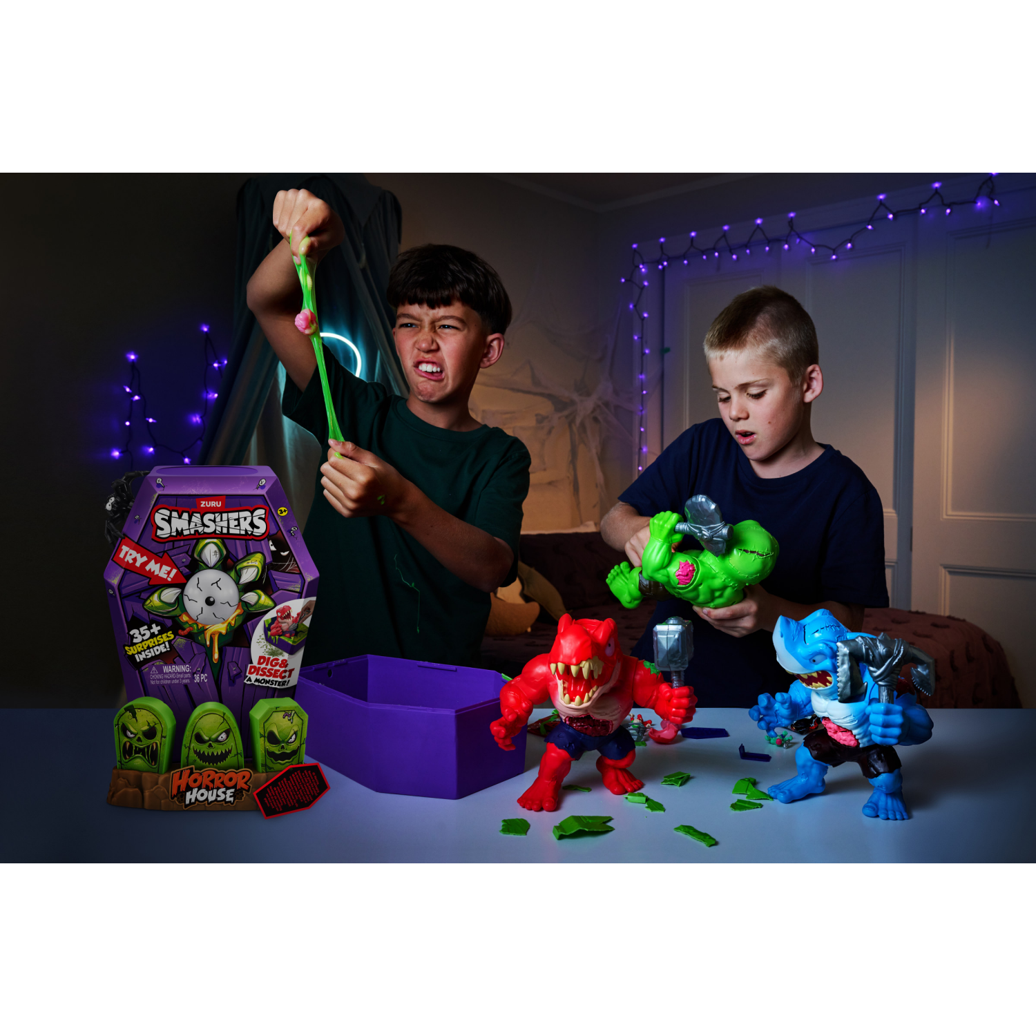 slide 5 of 8, Smashers Mega Horror House Mini Figure Set, 1 ct