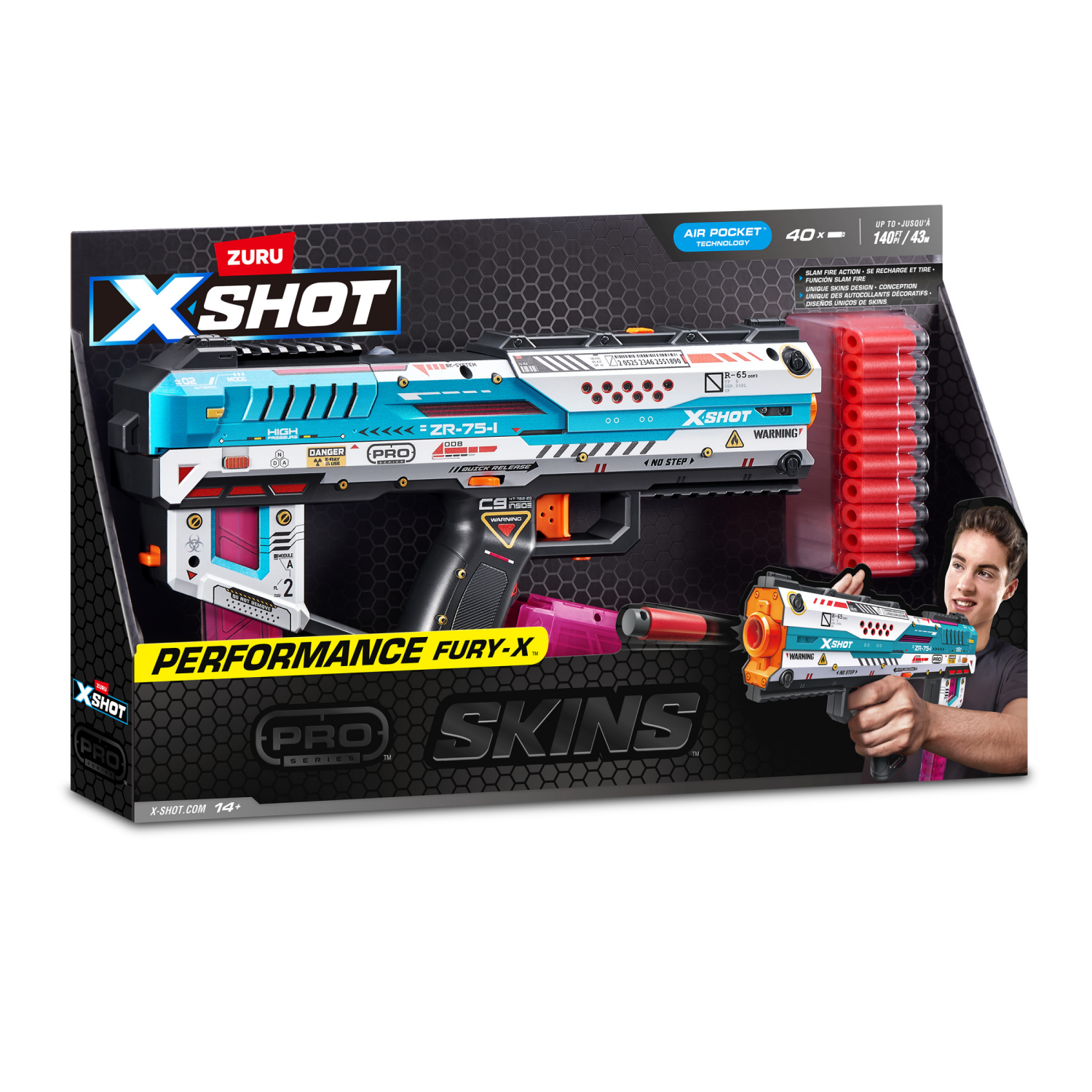 slide 4 of 8, X-Shot Pro Fury-X Blaster, 1 ct