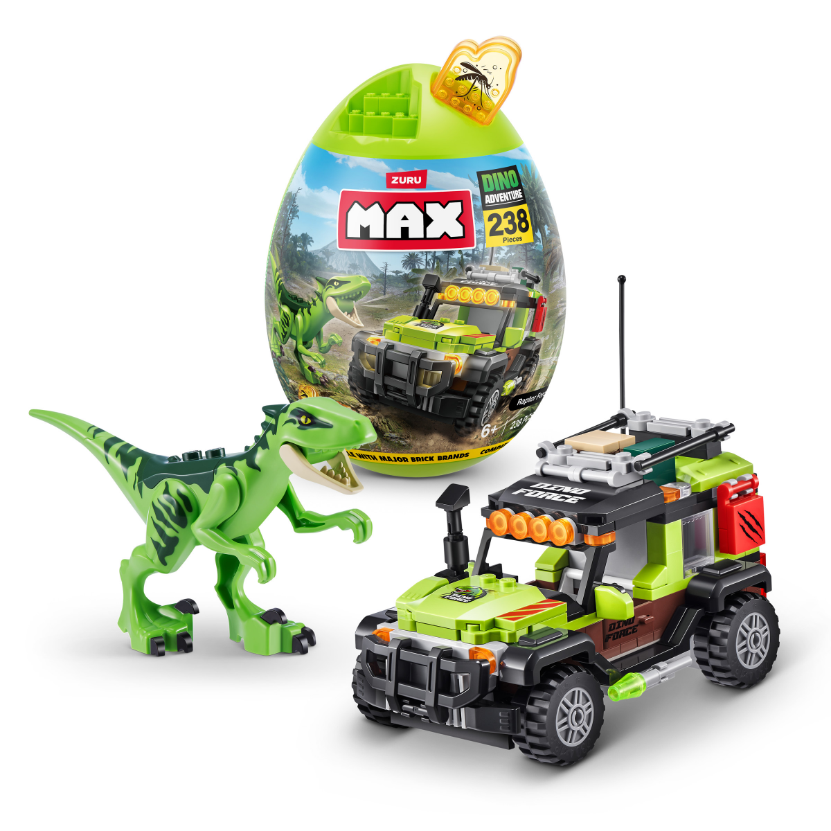 slide 1 of 5, ZURU MAX Dino Adventure Raptor Force (219 pieces), 219 ct