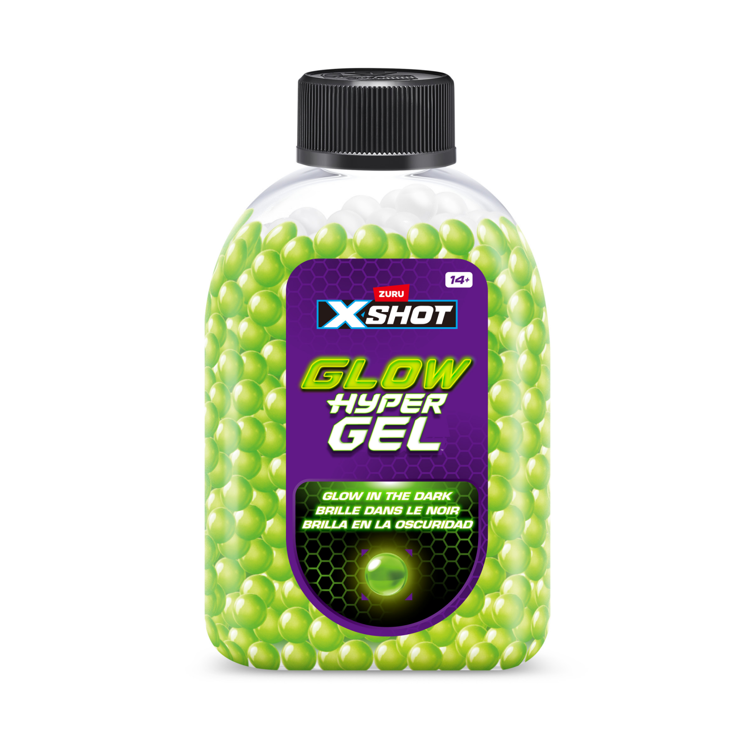 slide 3 of 8, X-Shot Hyper Gel Glow in the Dark Trace Fire Blaster, 1 ct