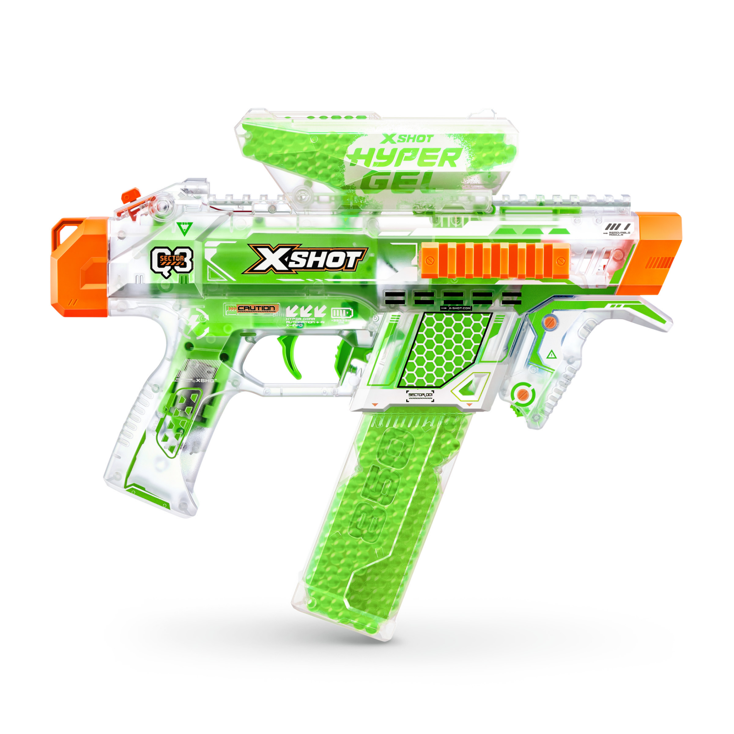 slide 5 of 8, X-Shot Hyper Gel Glow in the Dark Trace Fire Blaster, 1 ct