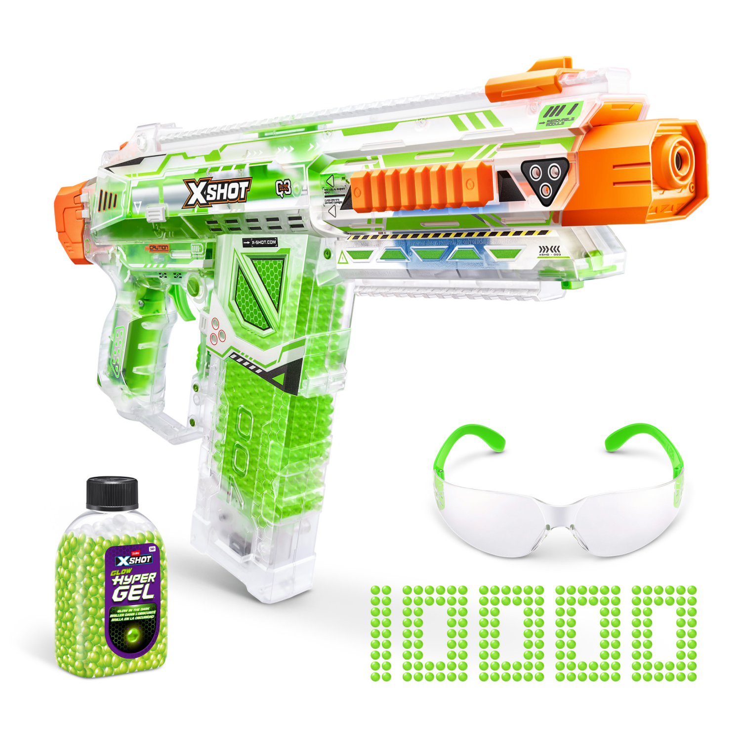 slide 1 of 8, X-Shot Hyper Gel Glow in the Dark HPG-700 Blaster, 1 ct