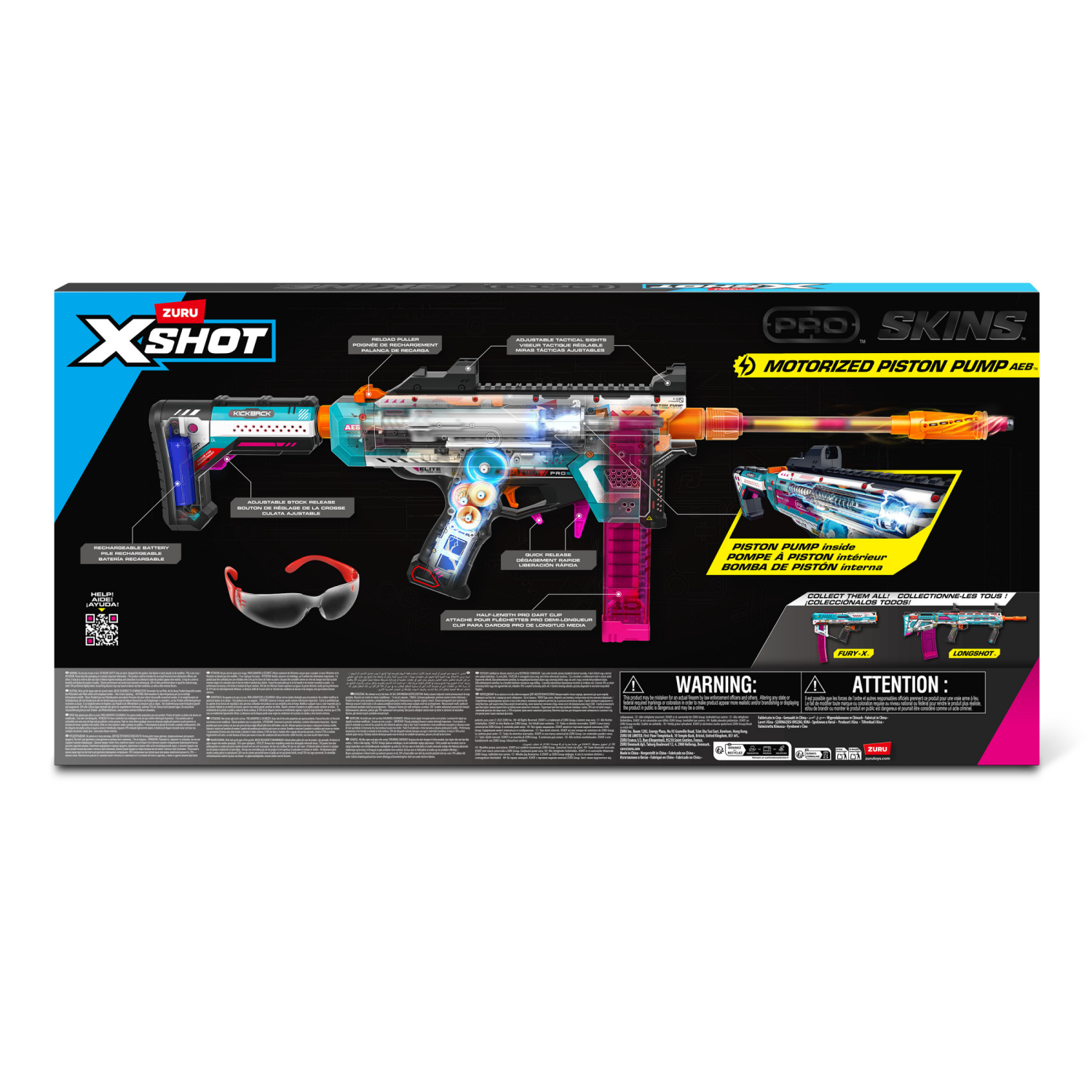 slide 2 of 8, XSHOT Pro Motorized Piston Pump Toy Dart Blaster by ZURU, 1 ct