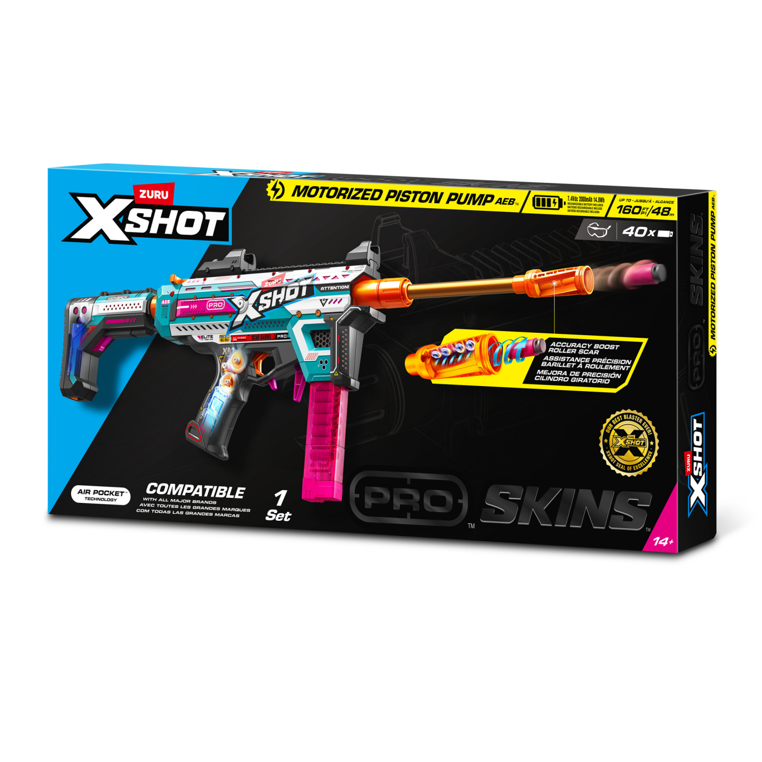 slide 6 of 8, XSHOT Pro Motorized Piston Pump Toy Dart Blaster by ZURU, 1 ct