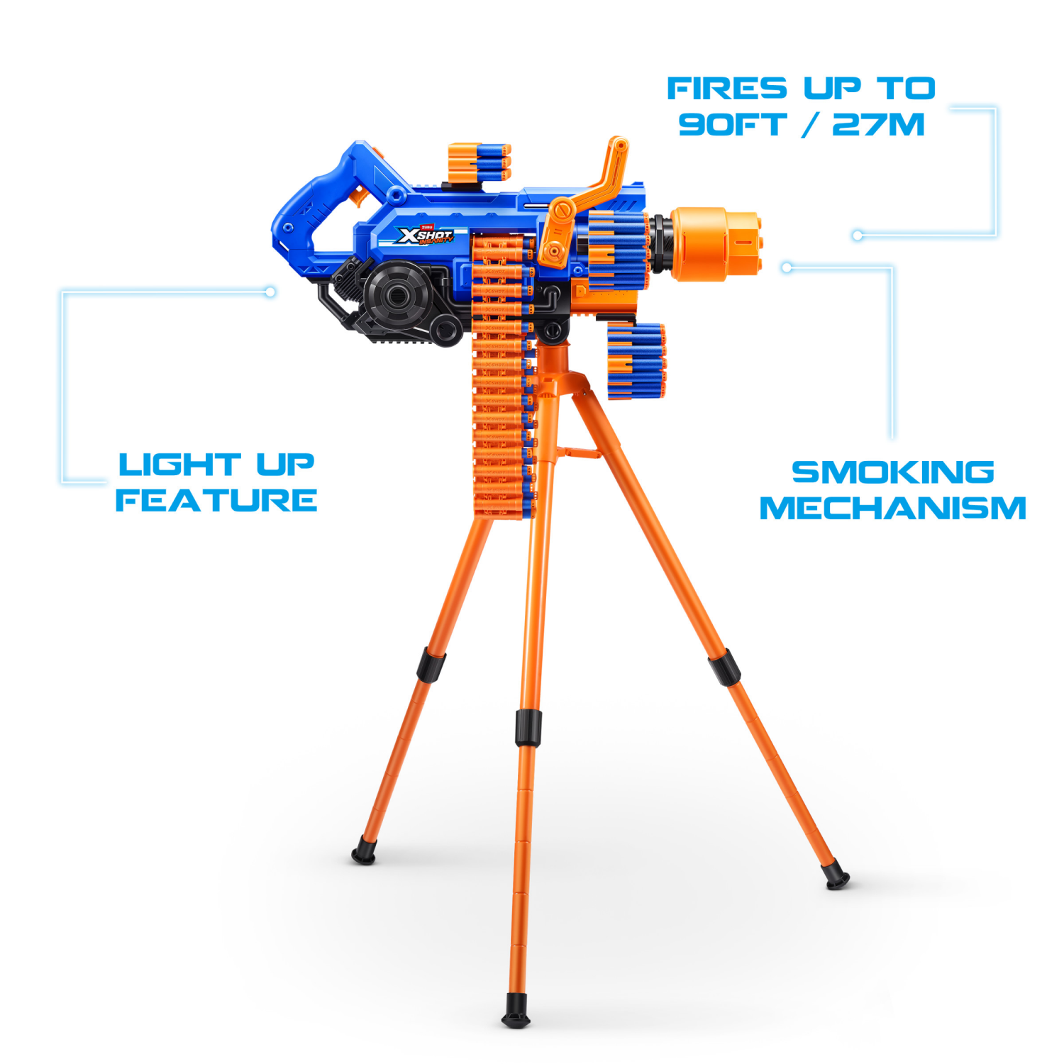 slide 5 of 6, XSHOT Insanity Smoking Barrel Toy Dart Blaster by ZURU, 1 ct