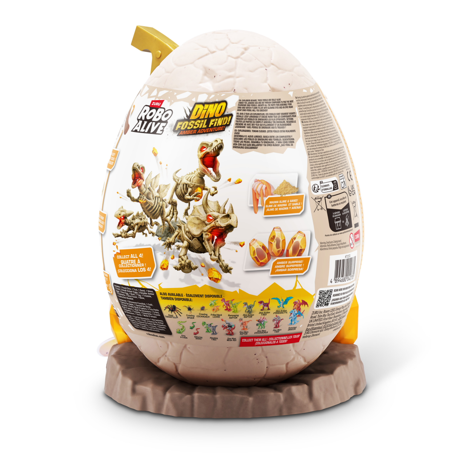 slide 3 of 7, Robo Alive Fossil Find Amber Adventure by ZURU, 1 ct