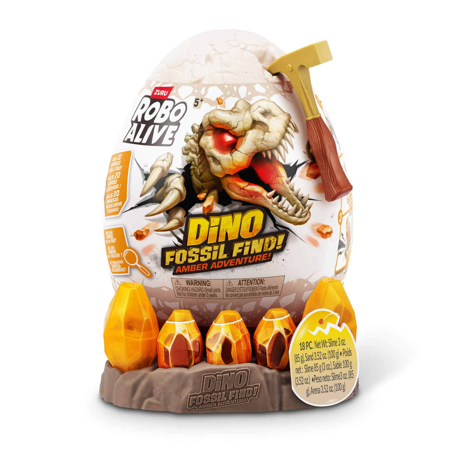 slide 6 of 7, Robo Alive Fossil Find Amber Adventure by ZURU, 1 ct