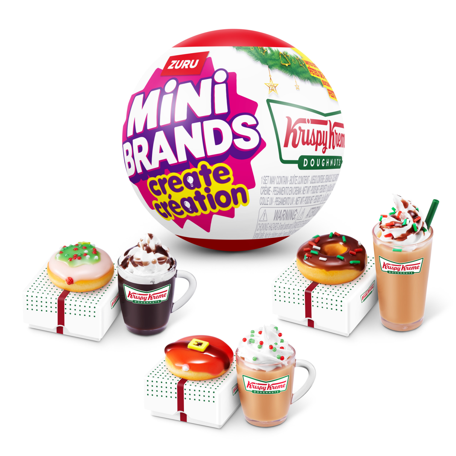 slide 6 of 8, Mini Brands Krispy Kreme Christmas Series 1, 1 ct
