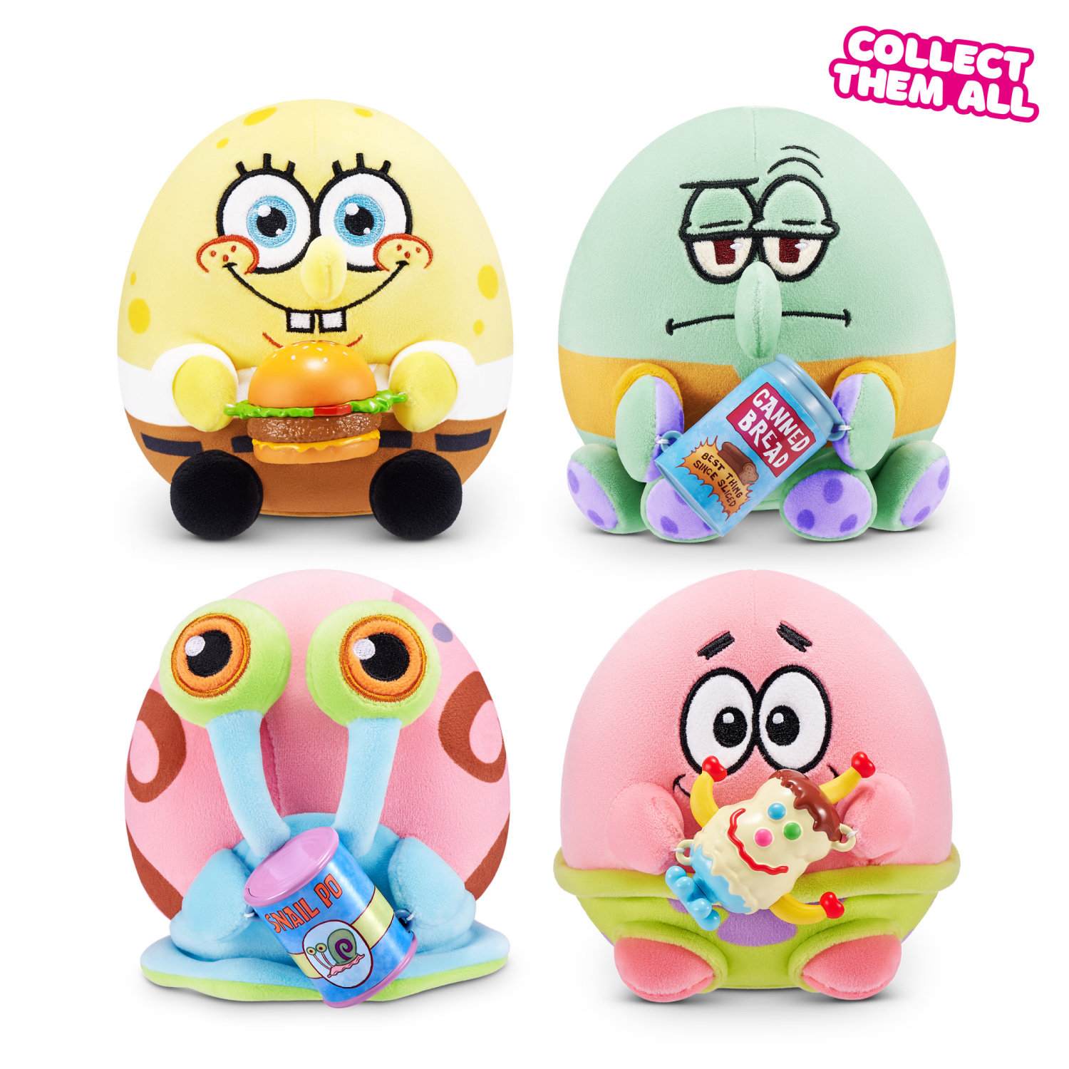 slide 4 of 8, ZURU Snackles Licensed Character SpongeBob Squarepants 5-inch Plush by ZURU, 1 ct