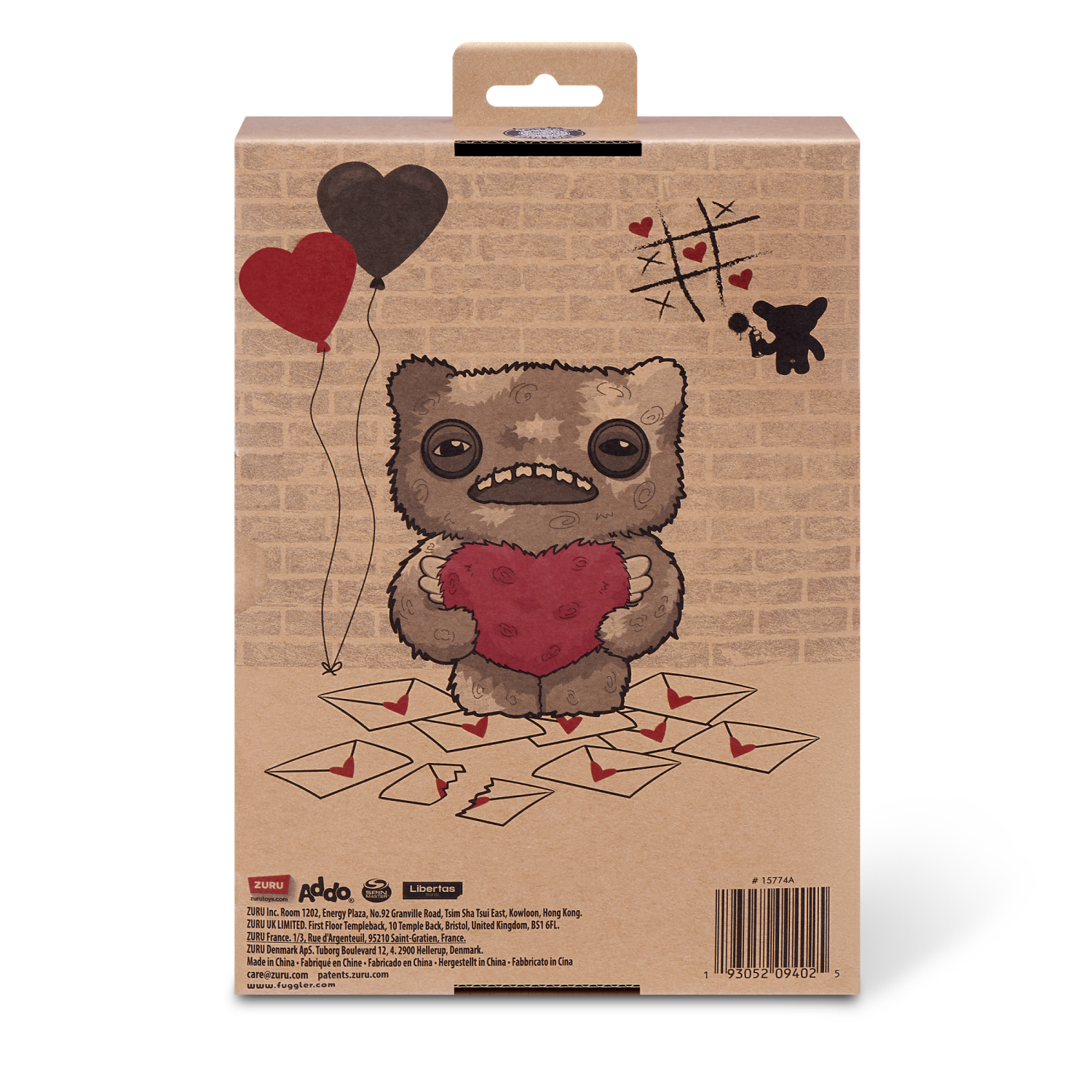 slide 2 of 6, ZURU Fuggler-Non Licensed Seasonal-Series 2-Love Fuggs Plush 9'', 1 ct