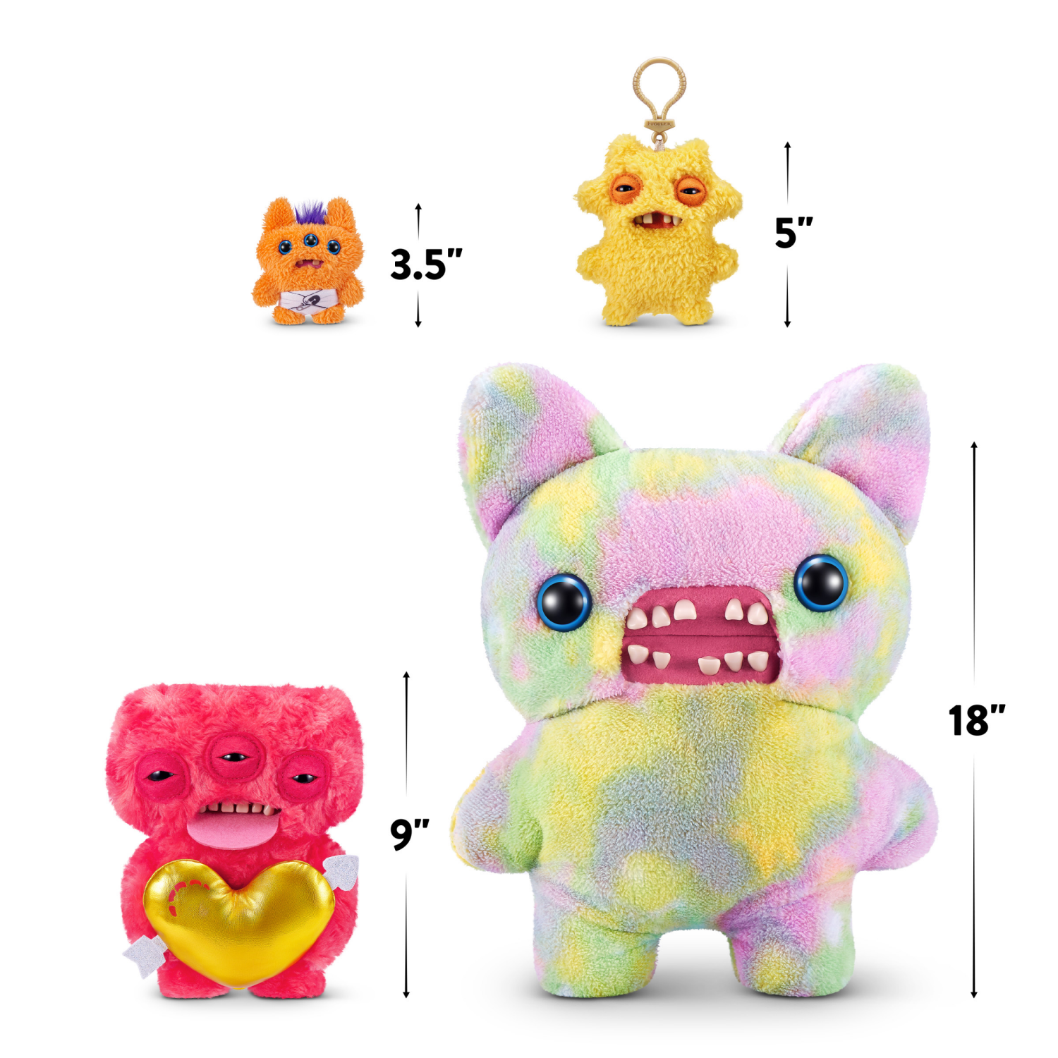 slide 6 of 6, ZURU Fuggler-Non Licensed Seasonal-Series 2-Love Fuggs Plush 9'', 1 ct