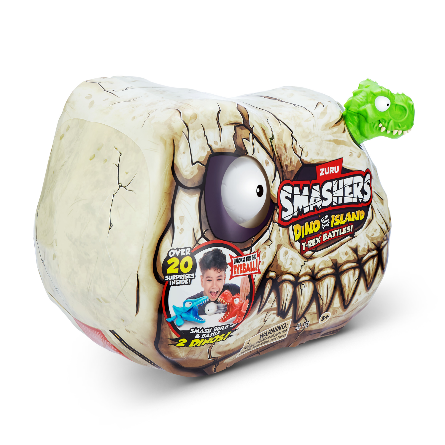 slide 2 of 8, Smashers Dino Island T-Rex Battles Mini, 1 ct