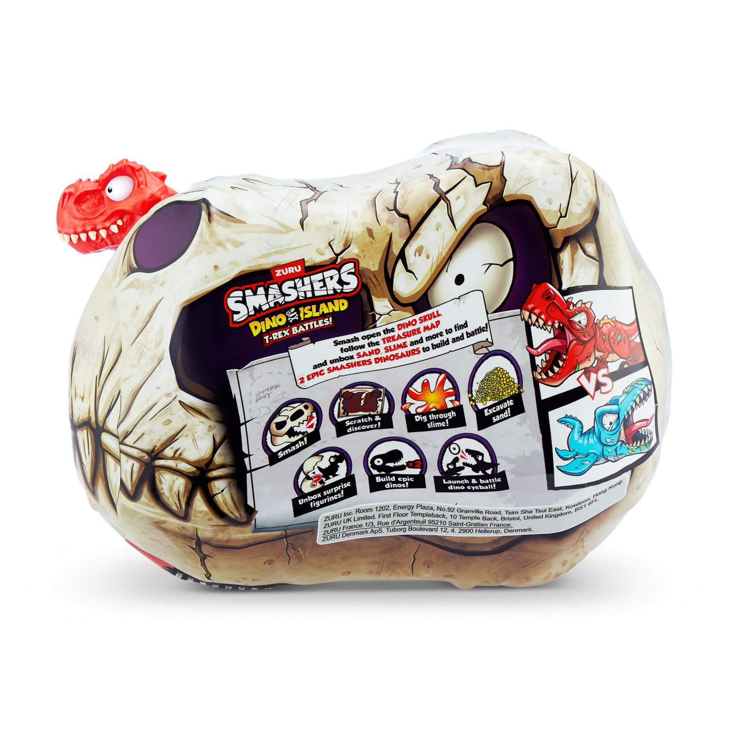 slide 4 of 8, Smashers Dino Island T-Rex Battles Mini, 1 ct