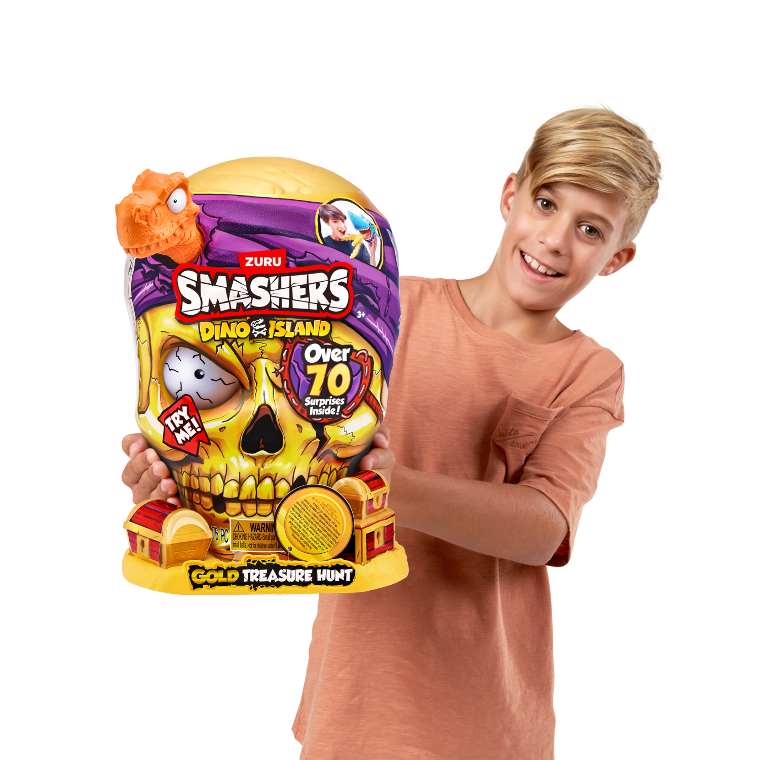 slide 5 of 8, Smashers Dino Island Giant Skull by ZURU, 1 ct