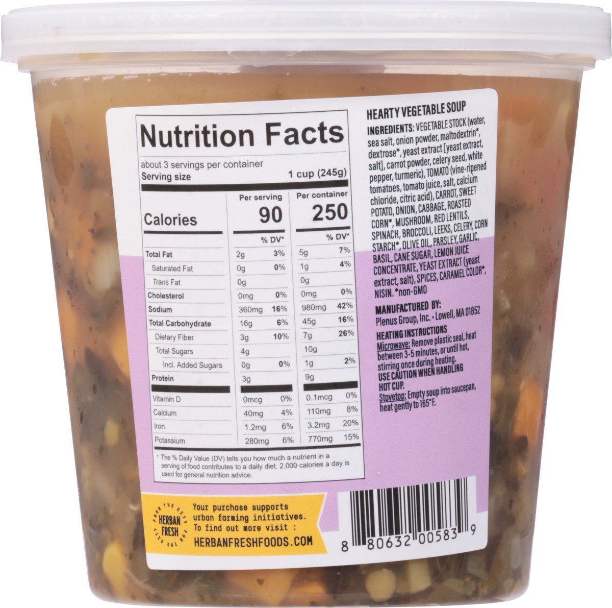 slide 7 of 9, Herban Fresh Hearty Vegetable Soup 23.5 oz, 23.5 oz