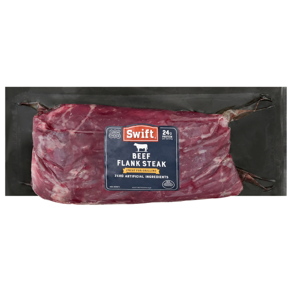 slide 1 of 1, Swift Premium USDA Choice Beef Flank Steak Fresh, per lb