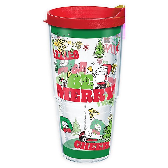 slide 1 of 1, Tervis Peanuts Holiday Wrap Tumbler with Lid, 24 oz