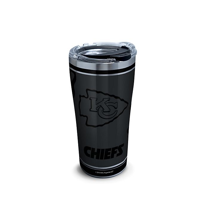 slide 1 of 1, Tervis NFL Kansas City Chiefs Blackout Stainless Steel Tumbler with Lid, 20 oz